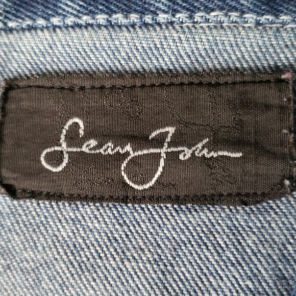 Sean John Sleeveless XL Denim Vest Raw Edge Sleeve - Picture 4 of 9